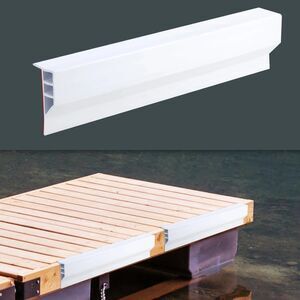 Gaahing 10 Pcs 19.7” Boat Dock Side Bumper, Full Face Dock Edging - White